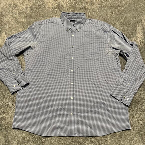 Southern Tide Shirt Mens XXL Blue Plaid Performance Stretch Button Charleston - Picture 1 of 7